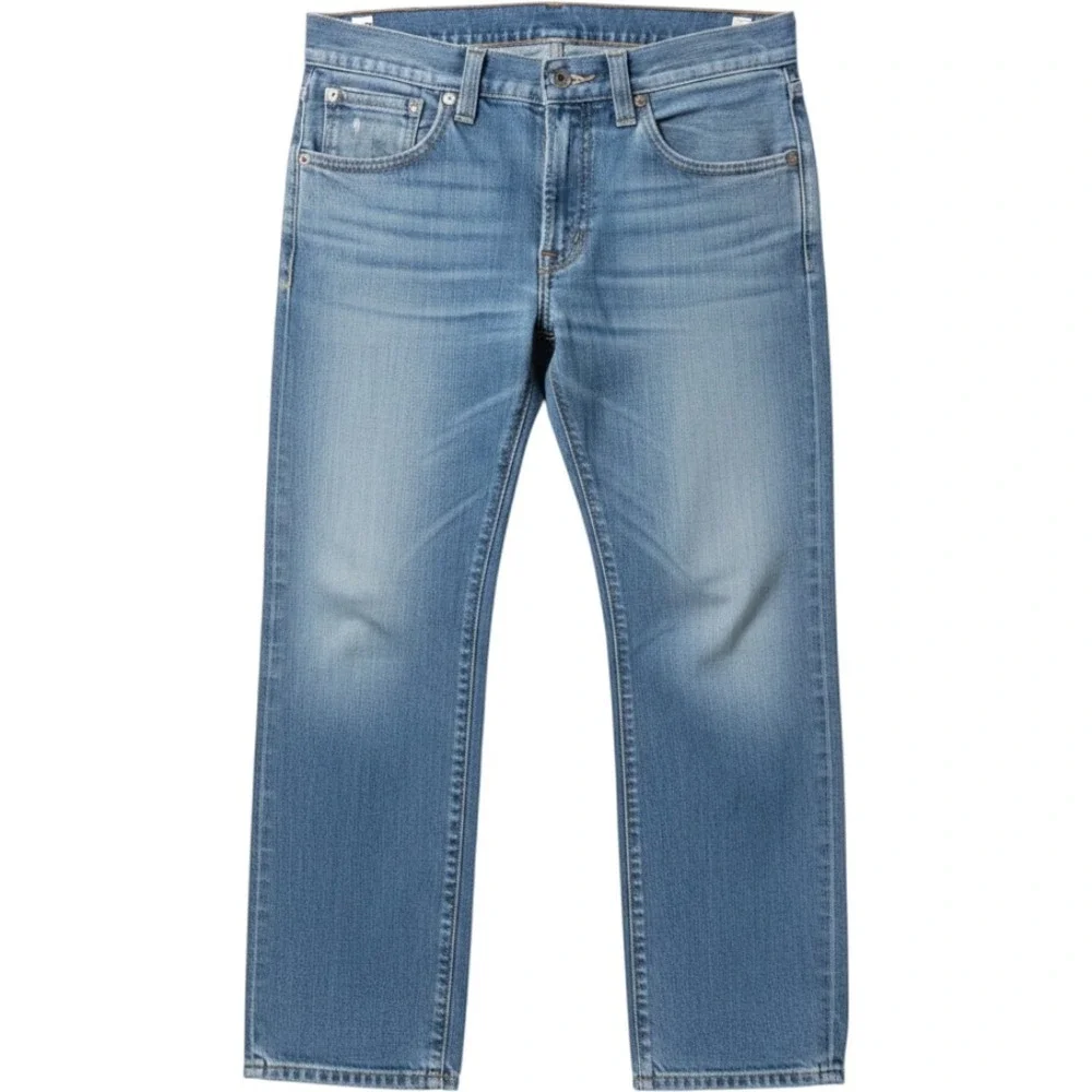 True Religion Straight Leg‎ Jeans Men 33 Light Blue Horseshoe Stitch Y2K